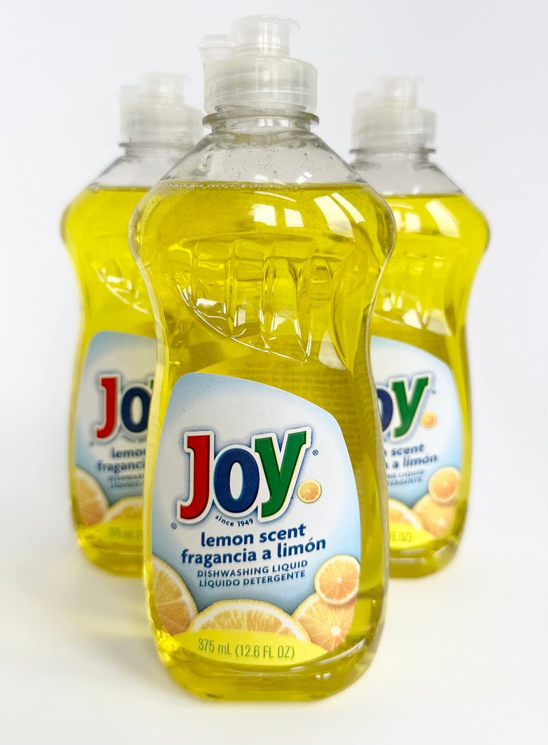 Joy Non-Ultra Dish Liquid 12.6Oz Lemon Scent (Package May Vary) Pack of 3 - Image 3