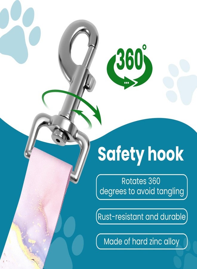 HCYPCV Adjustable pet cat and Dog car seat Belt，The Lanyard is Flexible and Adjustable from 20 to 33 inches (Pink Marble) - Image 3