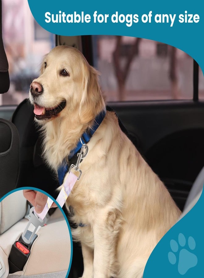 HCYPCV Adjustable pet cat and Dog car seat Belt，The Lanyard is Flexible and Adjustable from 20 to 33 inches (Pink Marble) - Image 4