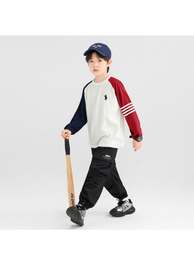 Zuoxi Boys' Long Sleeve Cotton T-shirt | Spring/autumn Base Layer | Kids' Hoodie | Stylish Loose Top | Big Boys' Clothing - Image 4