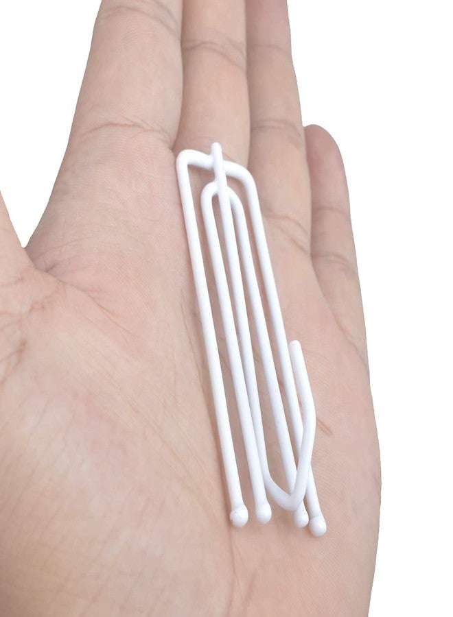 Ailejia White Curtain Drapery Pleat Hooks 4 Prongs Drapery Hooks Traverse Pleater Pinch Pleat Clips Hooks 50pcs for Slides Clasp Drapery Hooks - Image 5