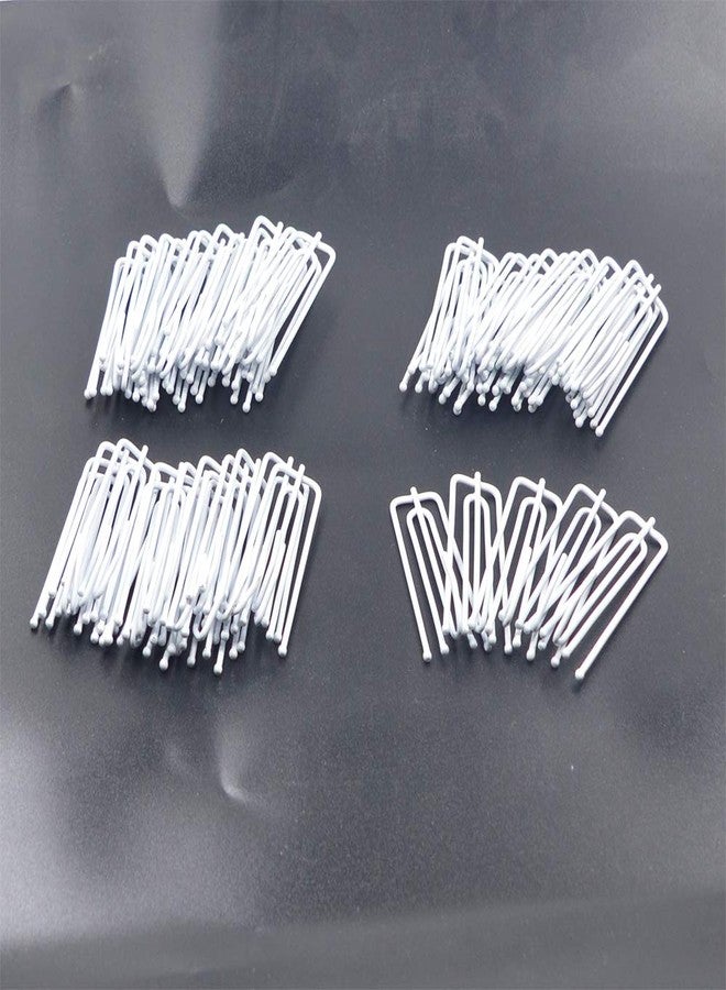 Ailejia White Curtain Drapery Pleat Hooks 4 Prongs Drapery Hooks Traverse Pleater Pinch Pleat Clips Hooks 50pcs for Slides Clasp Drapery Hooks - Image 4