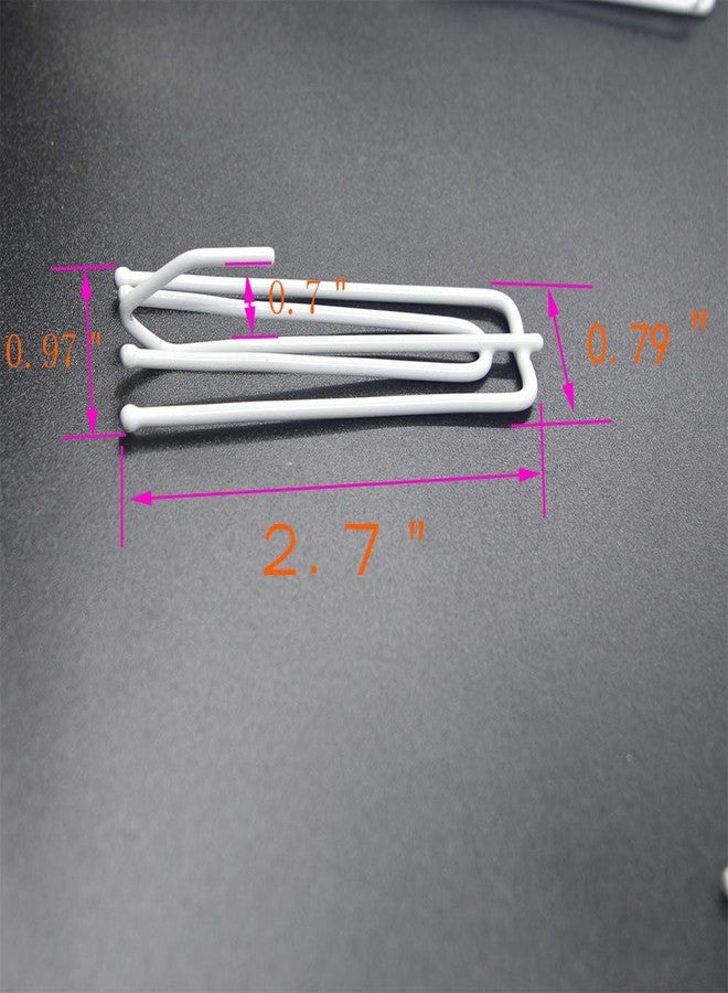 Ailejia White Curtain Drapery Pleat Hooks 4 Prongs Drapery Hooks Traverse Pleater Pinch Pleat Clips Hooks 50pcs for Slides Clasp Drapery Hooks - Image 2