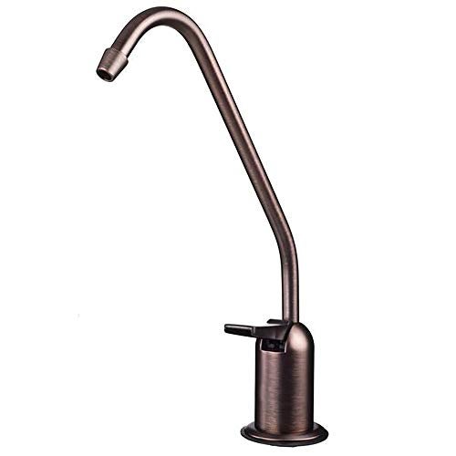 Watts Premier Standard Non-Air Gap Auxiliary Faucet with 1/4" Supply Tubing Connection for RO Reverse Osmosis Water Filtration Systems, Touch N'Flow Spring Loaded Handle, Antique Bronze - Image 1