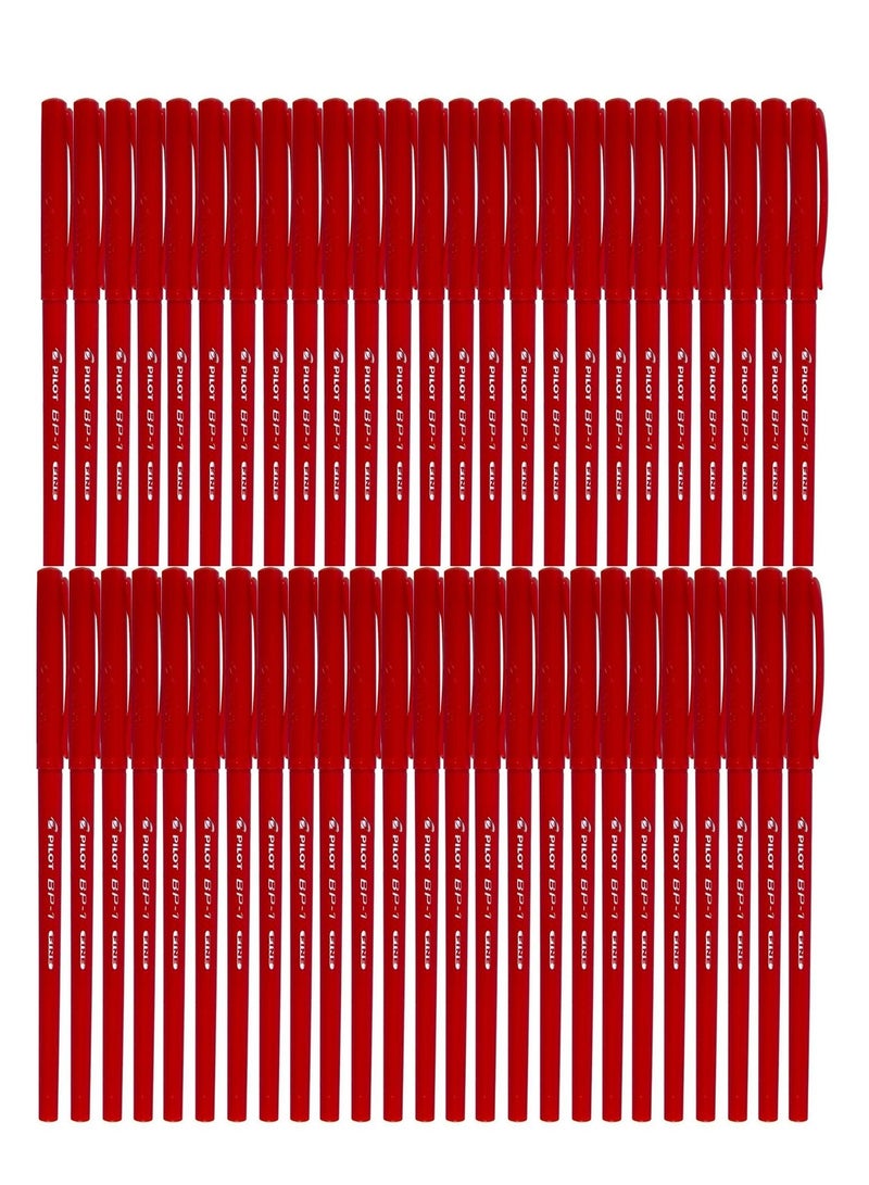 PILOT 50-Piece Ballpoint Pen Fine Tip Red Ink - Image 1