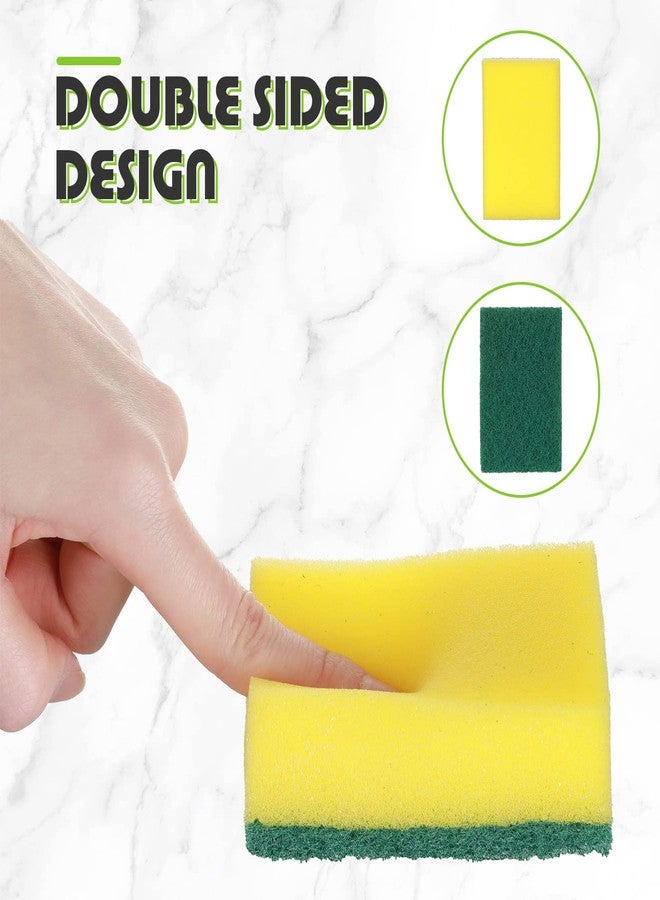 Nuenen Dish Sponge for Kitchen Multicolor Cleaning Scrub Sponges Dual Sided Scouring Pad Non Scratch Dish Washing Scrubbers Absorbent Dishwashing Sponges for Cleaning Kitchen Dishes Bathroom (100 Pcs) - Image 3