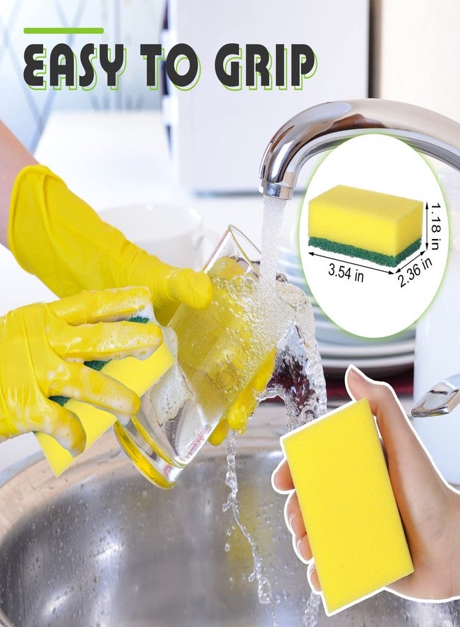 Nuenen Dish Sponge for Kitchen Multicolor Cleaning Scrub Sponges Dual Sided Scouring Pad Non Scratch Dish Washing Scrubbers Absorbent Dishwashing Sponges for Cleaning Kitchen Dishes Bathroom (100 Pcs) - Image 2