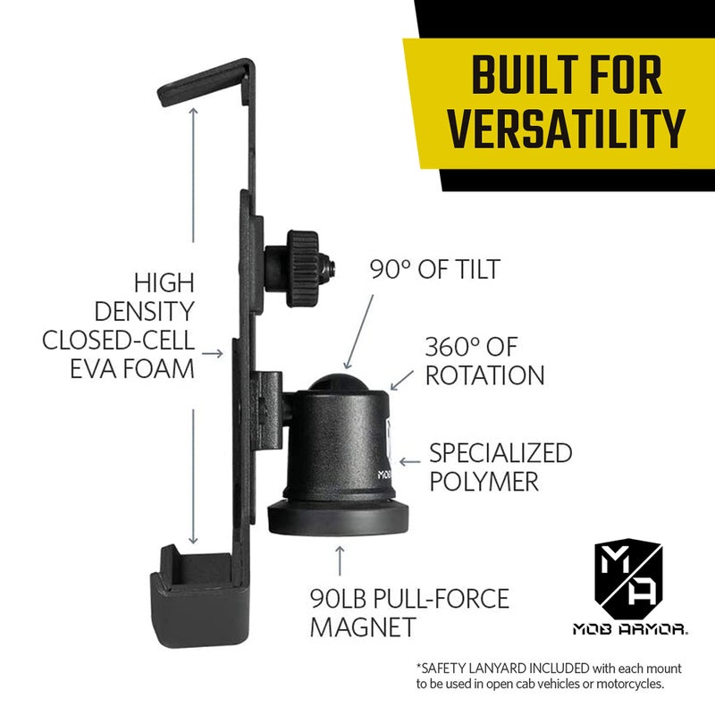 Mob Armor Heavy Duty Magnetic Phone Mount for Car - Universal Car Phone Holder for iPhone & Android, Strong Magnet for Off-Road & Commercial Vehicles, Cell Phone Car Accessories for Women & Men - Image 4