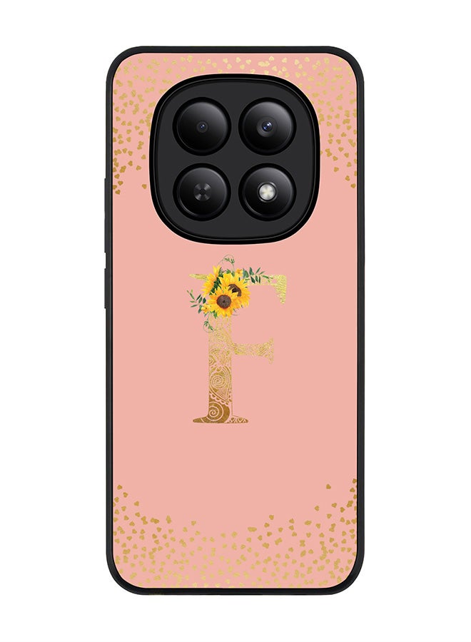 Stylizedd For Xiaomi Redmi Note 15 4G Case,Slim fit Camera Protection, Shockproof Thin Phone cover  - Custom Floral Monogram - F  (Rose Pink ) - Image 1