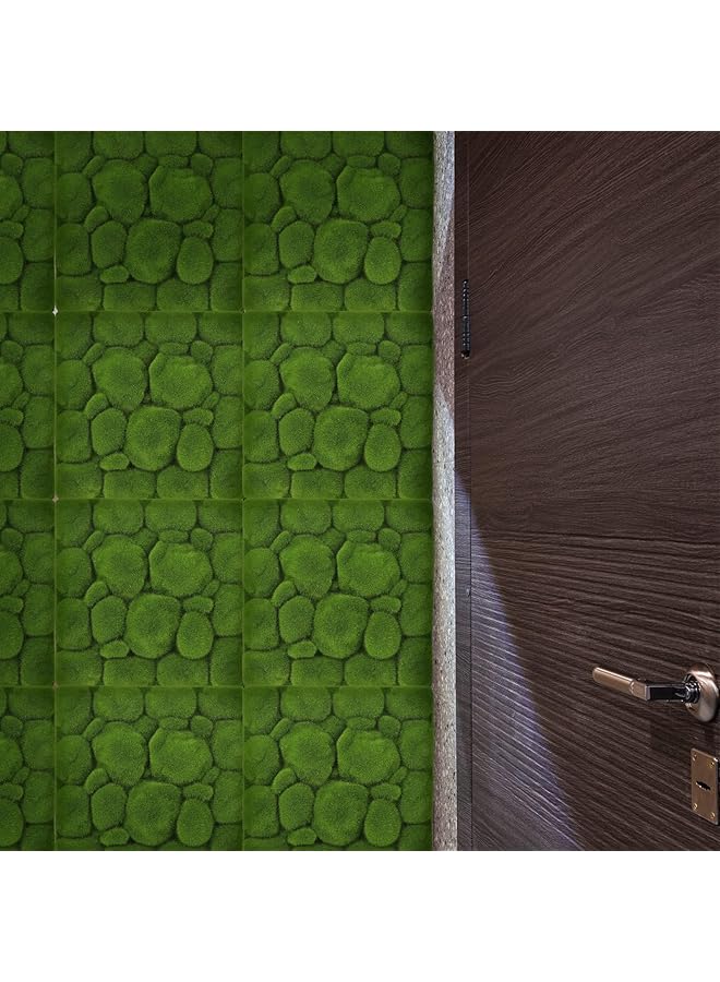 erorex Artificial Moss Mat 30 * 30Cm Artificial Moss Bark Simulation Green Moss Stone Foams Tile Board Decorative Realistic Mossy Turf Wall Panels For Diy Crafts Terrariums Floral Arrangements Green - Image 3