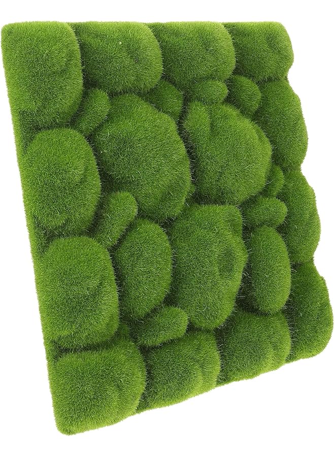 erorex Artificial Moss Mat 30 * 30Cm Artificial Moss Bark Simulation Green Moss Stone Foams Tile Board Decorative Realistic Mossy Turf Wall Panels For Diy Crafts Terrariums Floral Arrangements Green - Image 1