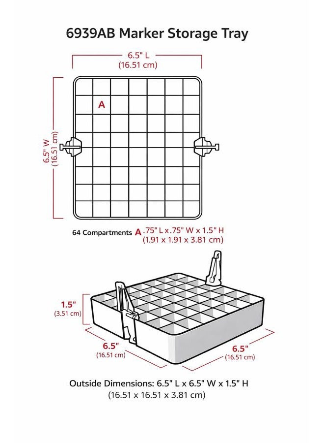 Artbin Marker Storage Tray, White - Image 3
