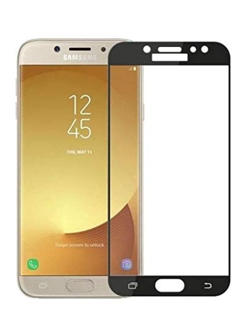 Tempered Glass Screen Protector For Samsung Galaxy J7 Pro Black