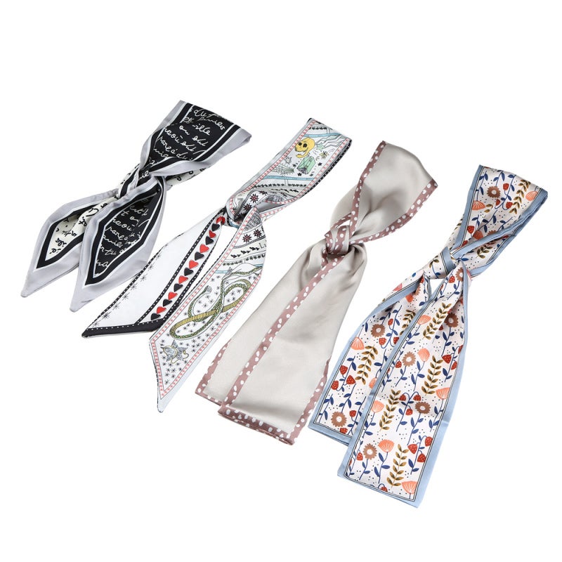 Scarf-Scrunchies Set: Multicolor 4-Piece Versatile Hair Accessories - Gentle On Hair Chic Stylish Hair Accessories for Everyday Wear, Parties And All Hair Types - Image 1
