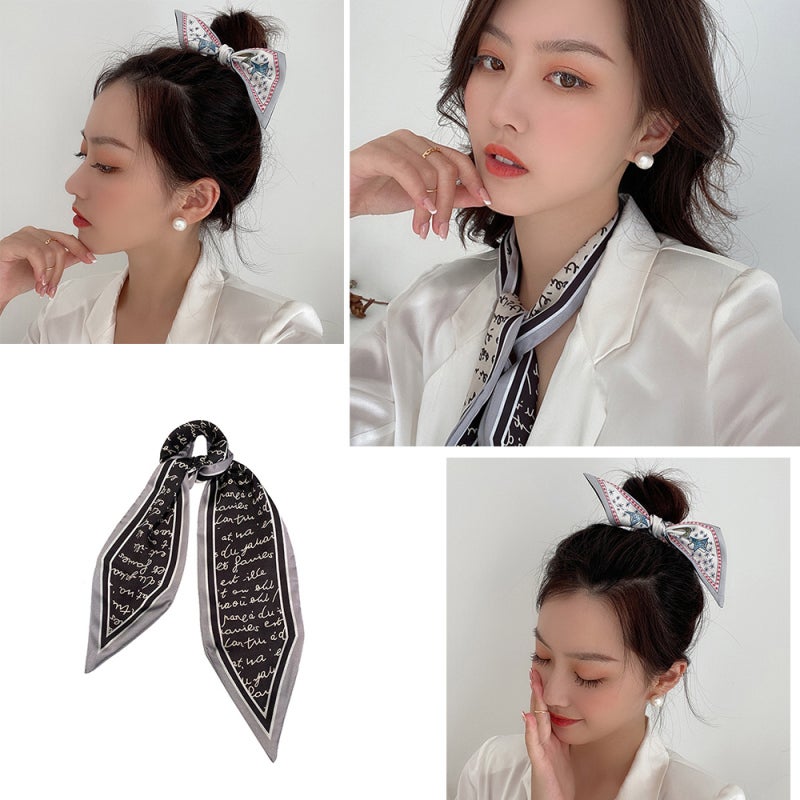 Scarf-Scrunchies Set: Multicolor 4-Piece Versatile Hair Accessories - Gentle On Hair Chic Stylish Hair Accessories for Everyday Wear, Parties And All Hair Types - Image 5