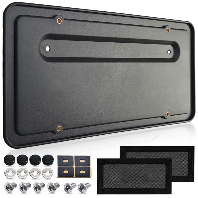 NJNYLLC Rear License Plate Holder for Tesla Model Y and Model 3 Back License Plate Bracket Frames with Screws and Backseat Air Vent Cover Rear Plate Mounting Kit - Image 3