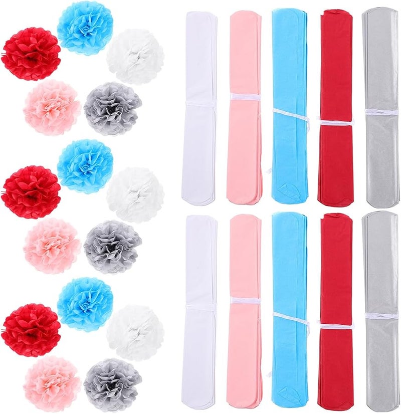 50 قطعة من زينة كرات الورق لحفلات الزفاف وأعياد الميلاد وعيد الميلاد - Image 2