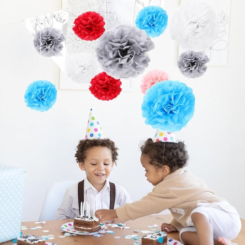 50 قطعة من زينة كرات الورق لحفلات الزفاف وأعياد الميلاد وعيد الميلاد - Image 4