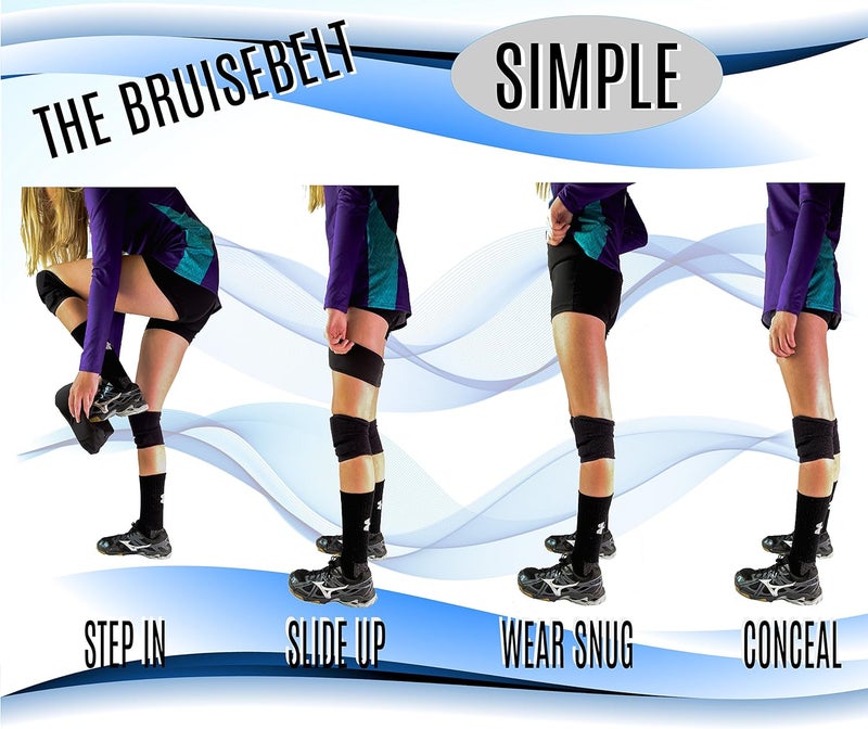 nahdeh Bruisebelt - Hip Pads Protection Belt for Volleyball, Basketball, Football and Other Contact Sports - This Hip Protector is an Easy Slide on Belt with Gel Pads - Image 2