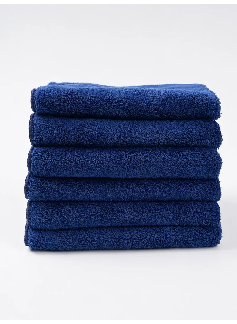 Donetella Navy Blue 6-Pack Microfiber Kitchen Towels 35×35 cm Size – 330 GSM, Highly Absorbent, Quick Dry, Lint Free, Streak Free | Dish & Counter Cleaning  | Best Price UAE