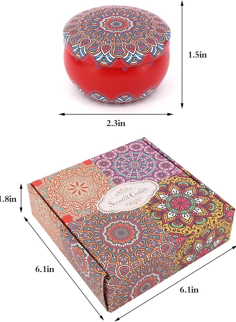 Scented Candles Gift Set 8% Essential Oil 4 Pack Aromatherapy Candle Stress Relief Gifts for Women and Men 120H Burning Candles for Home Scented  - Image 2