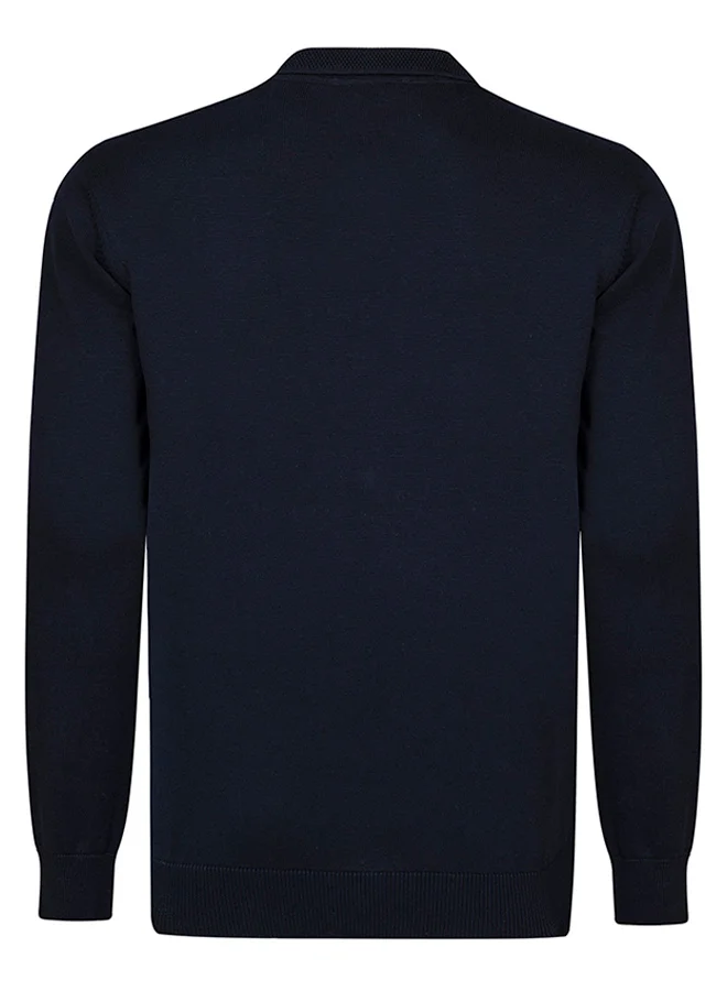 FELIX HARDY Polo collar long sleeve jumper