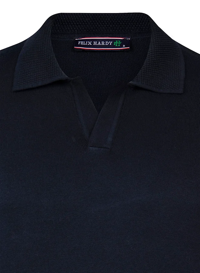 FELIX HARDY Polo collar long sleeve jumper