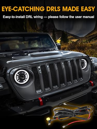 UNI-SHINE 2 Pack 9 Inch LED Headlights Compatible with Jeep Wrangler JL/JLU 2018-2026, Gladiator JT 2019-2026 DRL and Turn Signal, High/Low Beam Halo Lights DOT Approved - Image 5