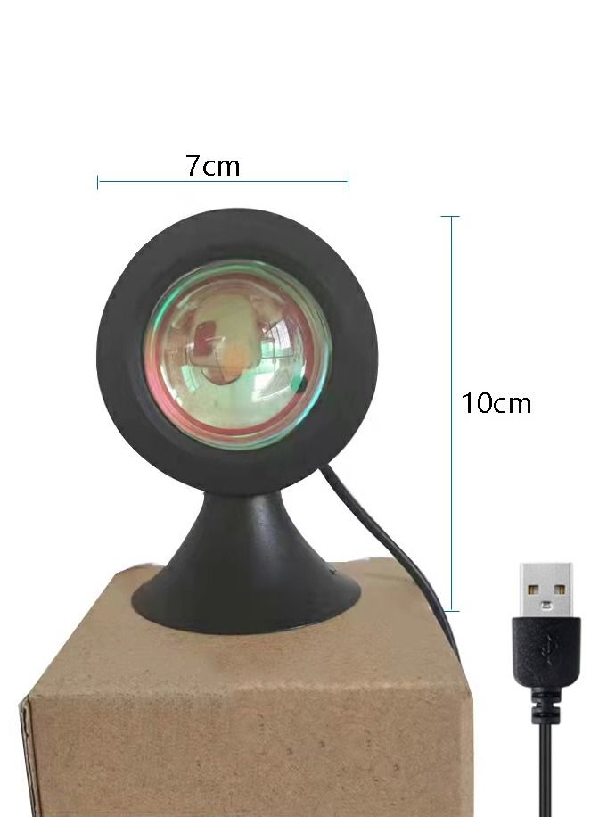 Geneaire مصباح الغروب، جهاز عرض مصباح الغروب، ضوء ليلي USB، شكل UFO LED مصباح الغروب الأحمر للتصوير الذاتي، الحفلات، ديكور غرفة المعيشة وغرفة النوم الغروب - Image 2