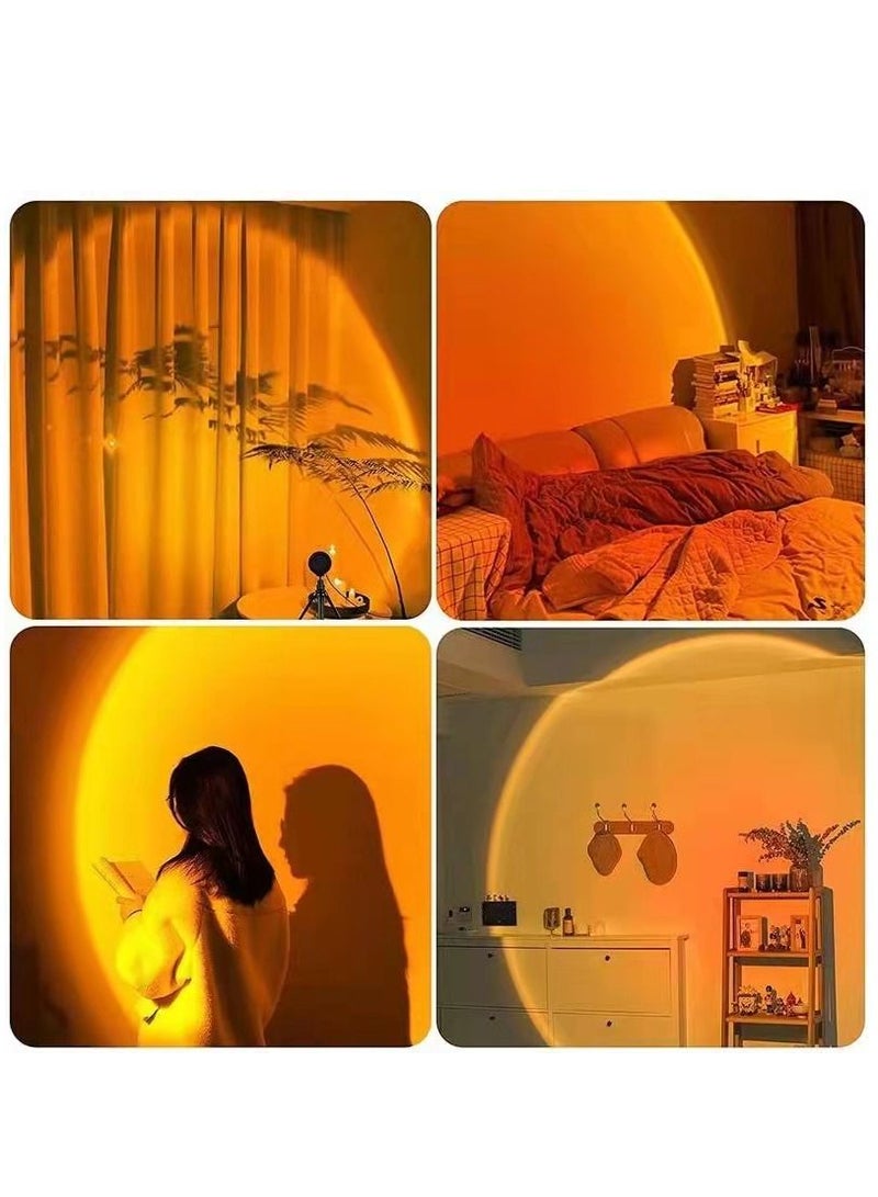 Geneaire مصباح الغروب، جهاز عرض مصباح الغروب، ضوء ليلي USB، شكل UFO LED مصباح الغروب الأحمر للتصوير الذاتي، الحفلات، ديكور غرفة المعيشة وغرفة النوم الغروب - Image 3
