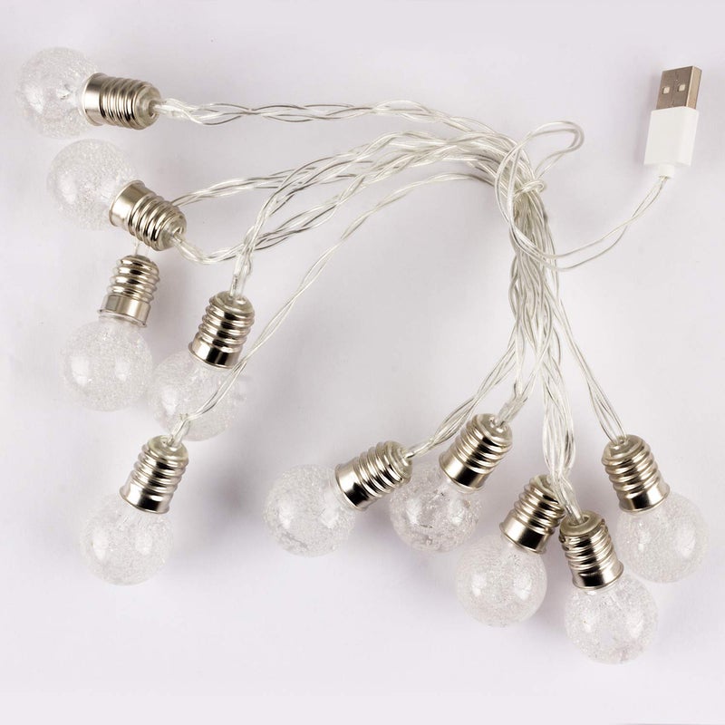 Lexton Bulb-Design Glass Light With USB For Home And Outdoor Decoration (Yellow, 10 Bulbs) - Image 5