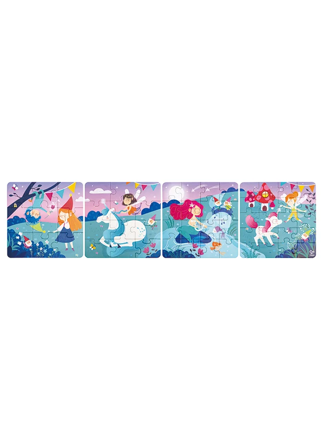 هيب Hape 4-in-1 Fairytale | Educational Puzzle for Kids, with Cotton Bag | 80 x 20 cm | 3Y+