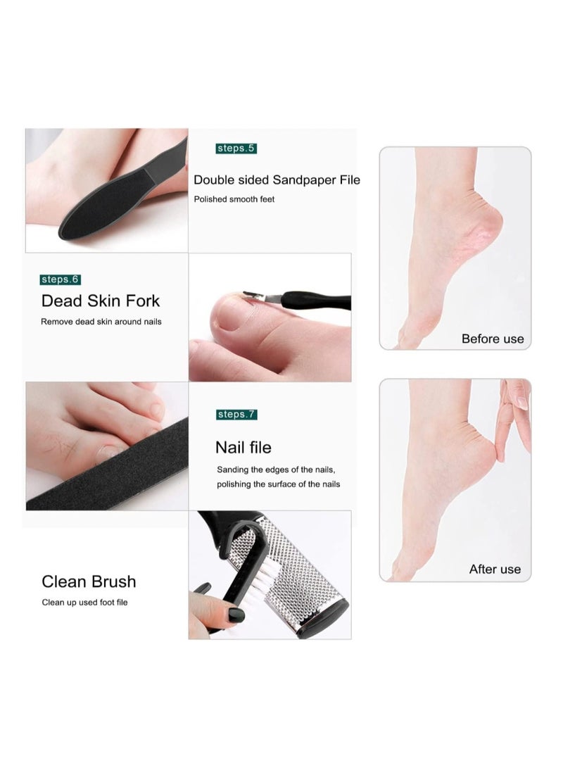 Blume Beauty 10 Pieces Professional Pedicure Tools Set, 10 in 1 Stainless Steel Foot Care Kit.  Quality Pedicure tool Kit, Foot File Kit  Callus, Feet care for Men & Women in Compact Case. - Image 2