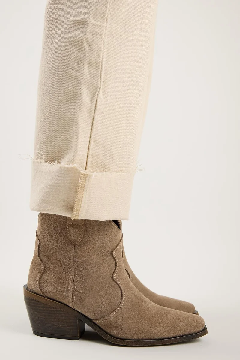 Manijero Manijero Liray Women's Genuine Leather Cowboy Mink Boots