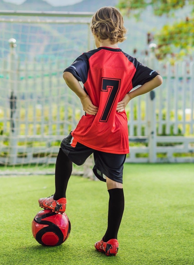 Duufin 8 Pairs Boys Baseball Socks Football Softball Soccer Sock Knee-High Athletic Socks for Youth Boys and Girls Age 8-10,Black - Image 3