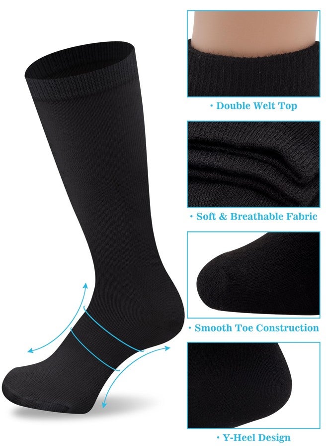 Duufin 8 Pairs Boys Baseball Socks Football Softball Soccer Sock Knee-High Athletic Socks for Youth Boys and Girls Age 8-10,Black - Image 5