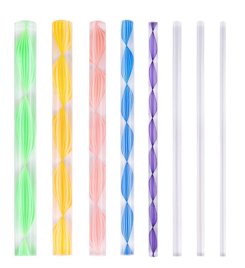 Oytra 8 Piece Mandala Dotting Set Acrylic Rod for Clay Pottery Ceramic and Polymer Clay - Image 1