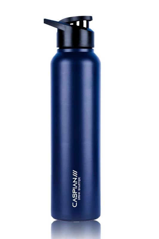 CASPIAN /// HIke ISI Certified Stainless Steel Water Bottle 1 ltr. (Blue, 1 Litre) | Leak Proof Sipper for Fridge Home Office Travel School Kids Boys Girls Adults Sports Gym Yoga Gift | BPA Free - Image 1