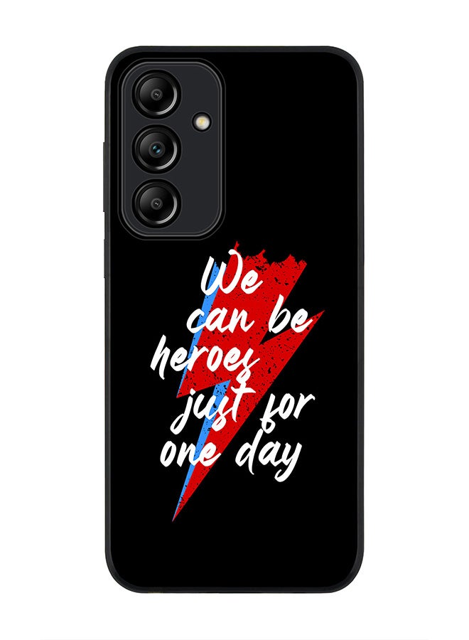 Stylizedd Rugged Black Edge Case for Samsung Galaxy A55, Slim fit Soft Case Flexible Rubber Edges Anti Drop TPU Gel Thin Cover -  We can be heros - Image 1