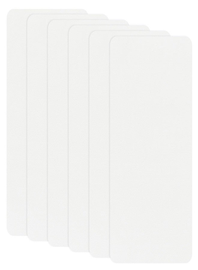 M METERXITY 6-Pack Polyester Repair Patches, 7.9 x 3.9 Self-Adhesive Fabric Repair Patches Waterproof Lightweight for Clothes/Sofas/Tents/Bags/Car Seats [White] - Image 1