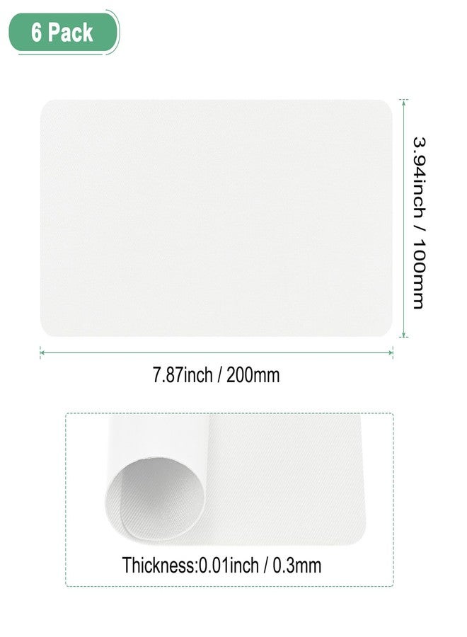 M METERXITY 6-Pack Polyester Repair Patches, 7.9 x 3.9 Self-Adhesive Fabric Repair Patches Waterproof Lightweight for Clothes/Sofas/Tents/Bags/Car Seats [White] - Image 3