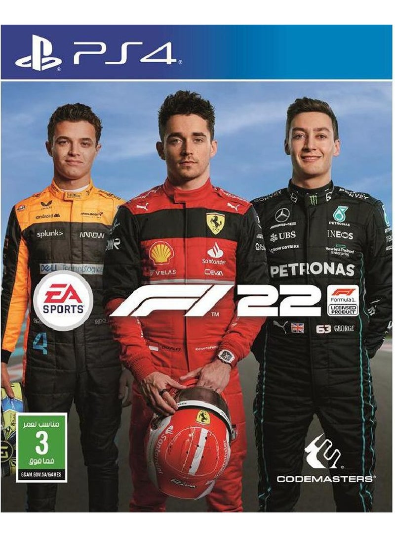 بلاي ستيشن - لعبة - F1 2022 - بلايستيشن 4 (PS4) - Image 1