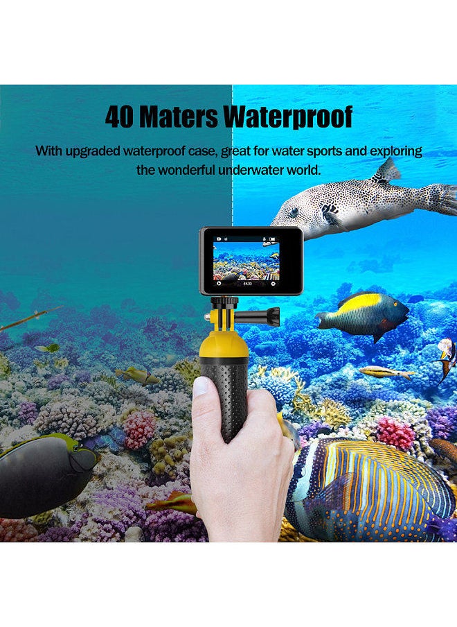Generic 4K 24MP Dual Screen Sport Camera DV Camcorder 2.0 Inch Screen 170° Wide Angle EIS 40m Waterproof WiFi with Macro Lens Remote Control for Outdoor Sports  - Image 3