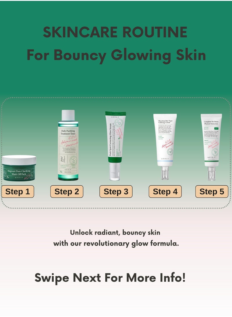 AXIS-Y Experience The Beauty Of Naturally Glowing Skin - Complete Skincare Set with Balancing Toner, Brightening Glow Serum, Hydrating Mask, Calming Cream, and Protective Sunscreen (460 ml)  - Image 4