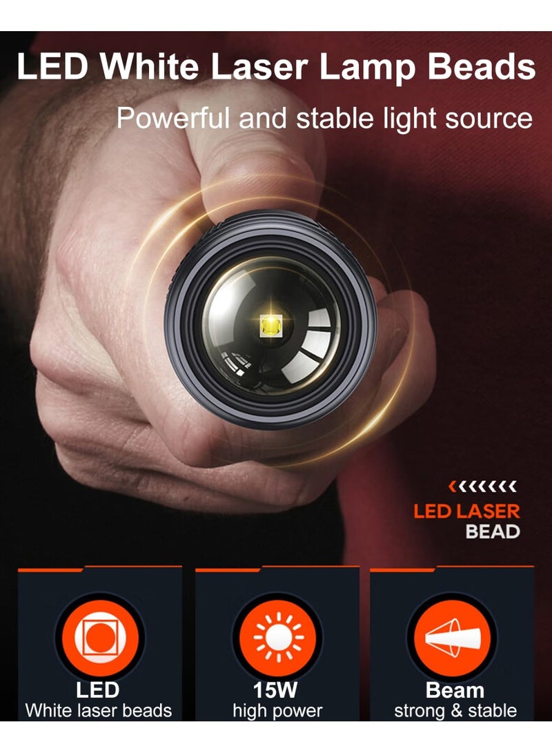Philips 15 W Rechargeable LED Torch Light | 650 Lumens Brightness | 300 m Beam Range | Zoomable Focus | Stepless Dimming | 1200 mAh Battery | 5 Modes (High, Low, Dimming, Strobe, SOS) | Water- & Drop-Resistant Aluminium Flashlight for Home, Camping & Emergency Use grey - Image 5