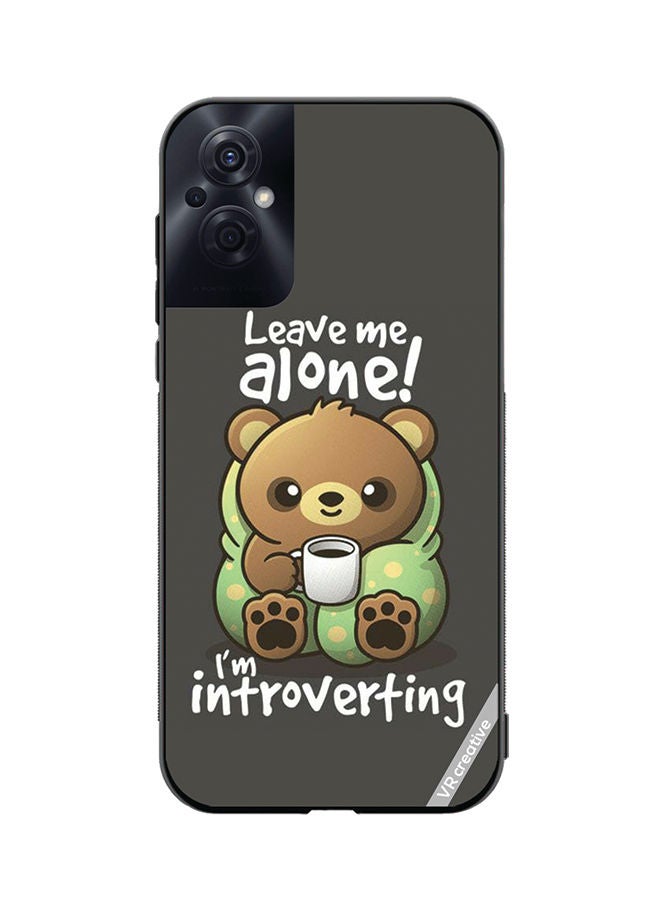 VR CREATIVE Protective Case Cover For Oppo Reno8 Z Leave Me Alone Design Multicolour - Image 1