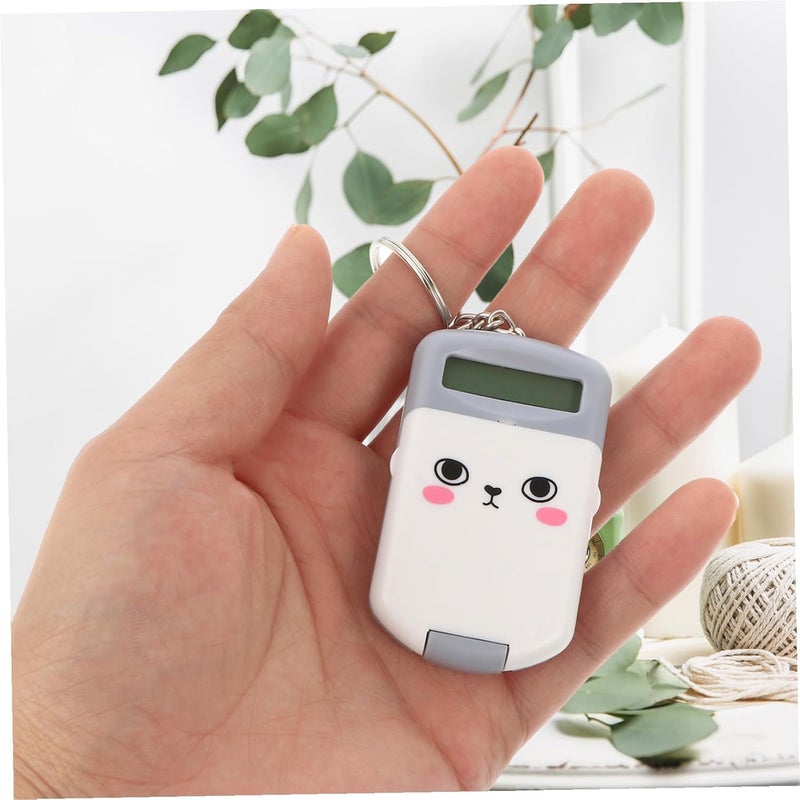 2pcs Pocket Size Electronic Calculator Set for Students and Office Use, Mini Plastic Arithmetic Counting Tool with LCD Display, Portable Gray Basic Calculator - Image 5
