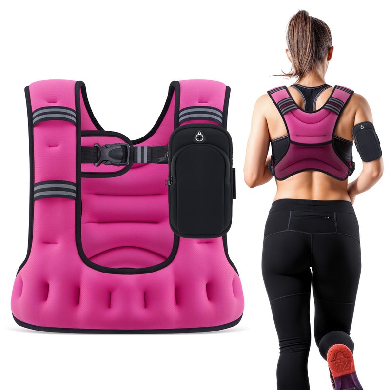 ZELUS Weighted Vest for Women Men, 6/8/12/16/20LB U-Shaped Ergonomic for Even Weight Distribution, Odorless Workout Vest with SGS Certification, Arm Pocket & Back Mesh Pouch for Training & Running - Image 1