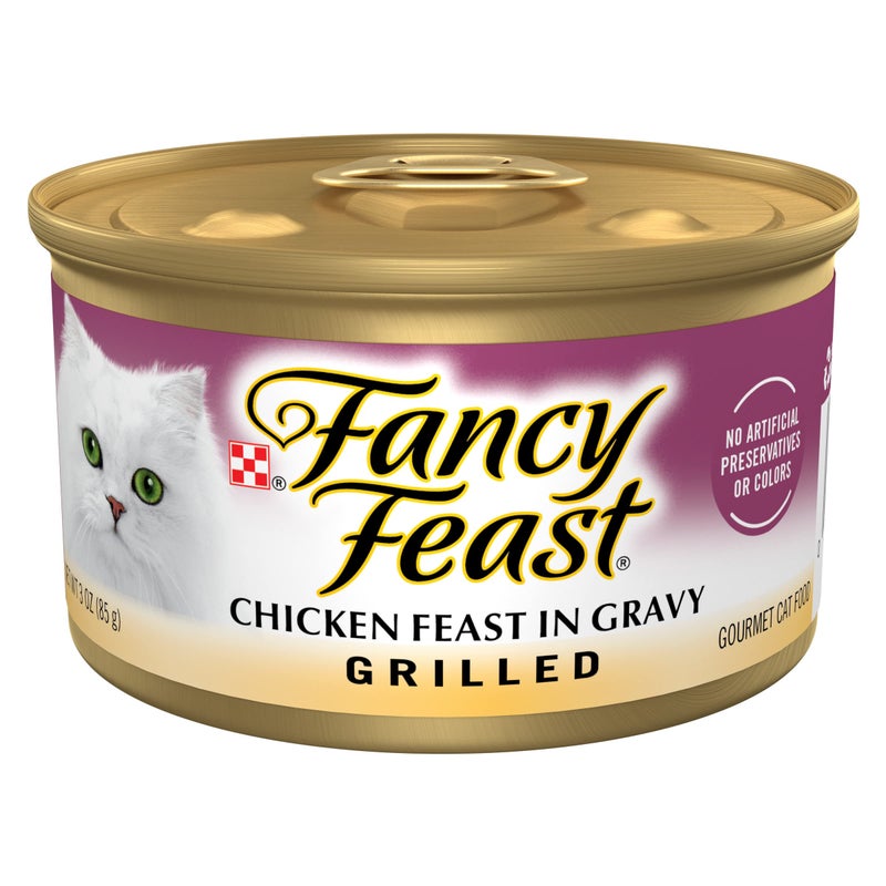 Fancy Feast Purina Fancy Feast Grilled Wet Cat Food Chicken Feast in Wet Cat Food Gravy - (Pack of 24) 3 oz. Cans - Image 1