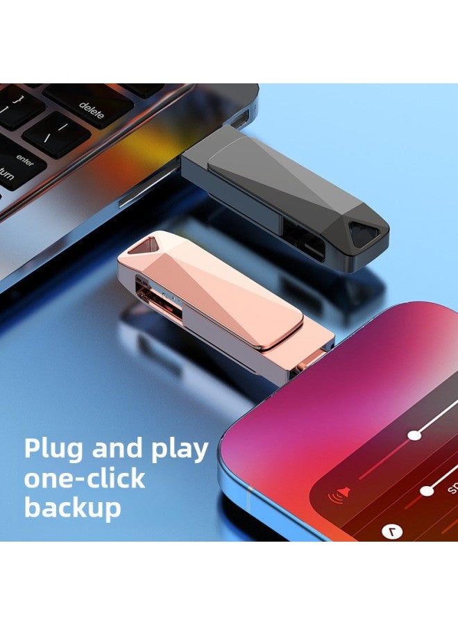 Computer U Disk Multi-function 1TB 2TB For HuaweiFor AppleTypec Android Computer Mobile Phone U Disk-Color:Pink-Capacity:2tb - Image 3